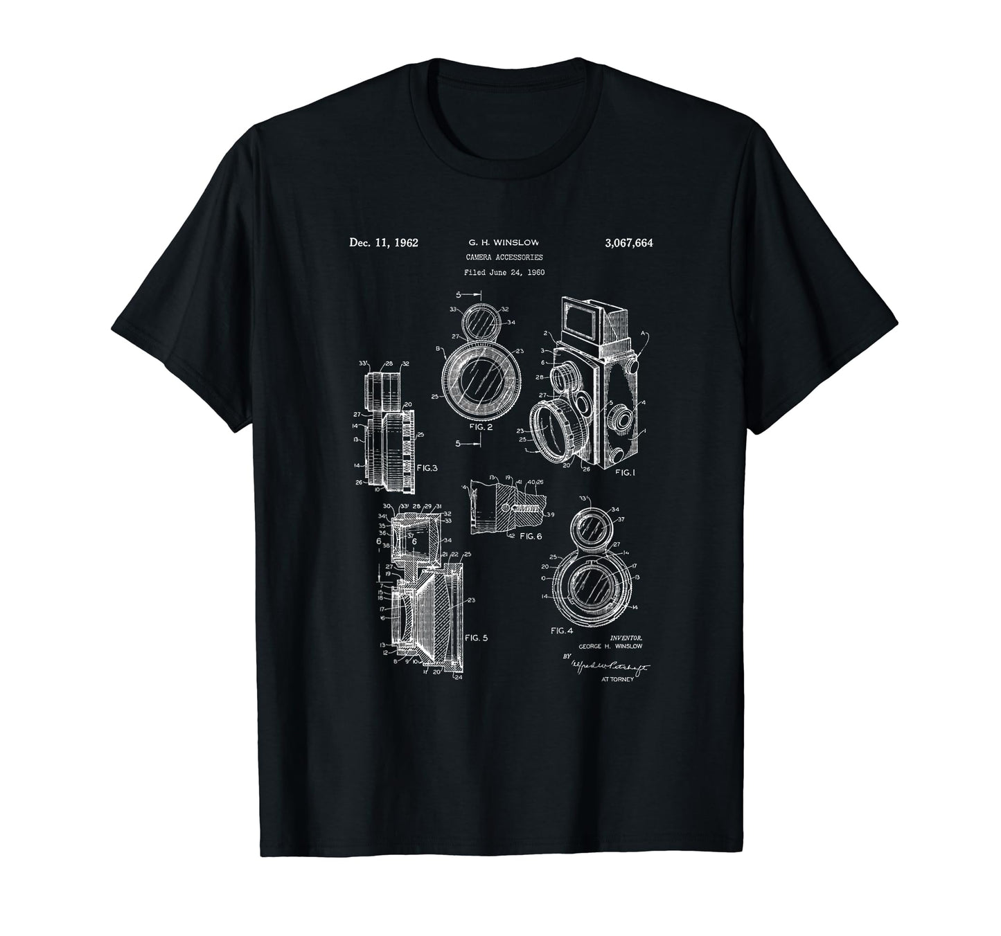 Camera Lenses Accessories Patent Art T-Shirt - Aesthetic Graphic Unisex - T-Shirt, Sweatshirt, Hoodie