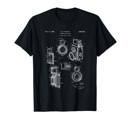Camera Lenses Accessories Patent Art T-Shirt - Aesthetic Graphic Unisex - T-Shirt, Sweatshirt, Hoodie