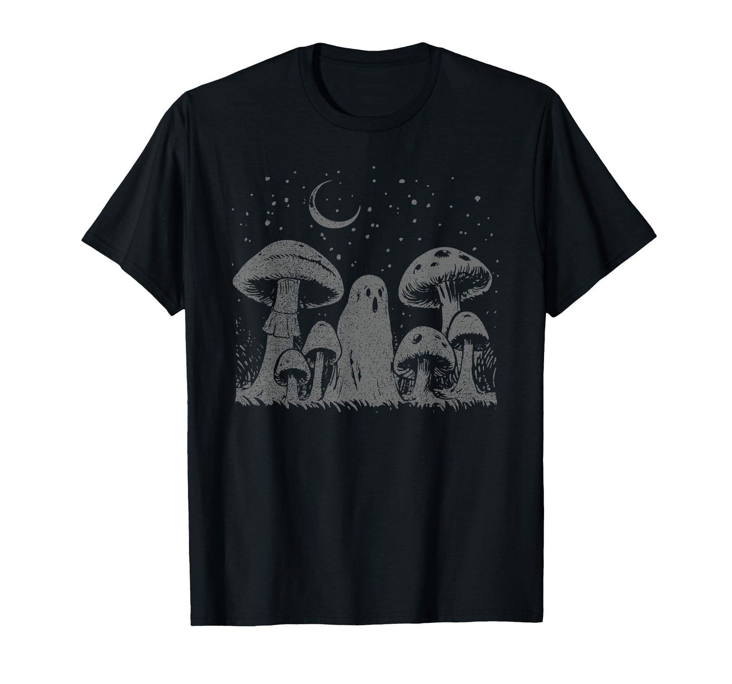 Halloween Mushroom Ghost Grunge 90 T-Shirt - Graphic Print for Adults - T-Shirt, Sweatshirt, Hoodie
