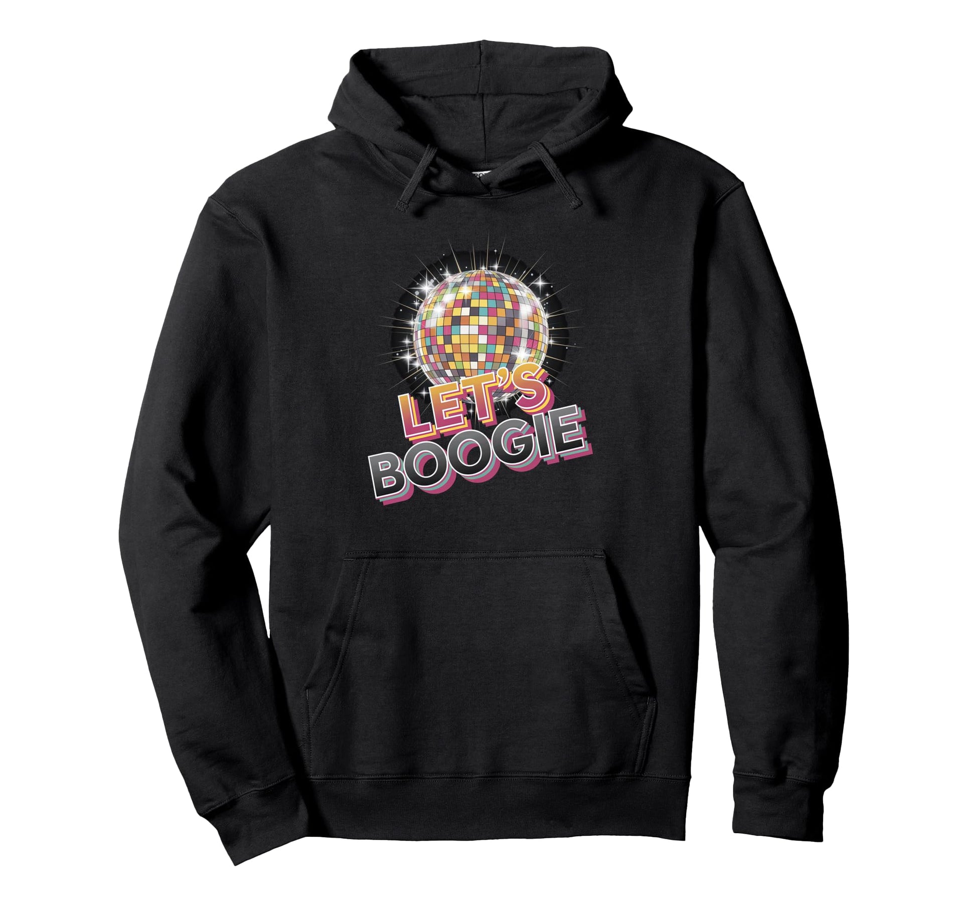 Disco Ball Lets Boogie Fever Discoball Hoodie - Fun Novelty Design Unisex - T-Shirt, Sweatshirt, Hoodie