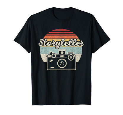 Storyteller Camera Photography T-Shirt - Streetwear Style for Adults - T-Shirt, Sweatshirt, Hoodie