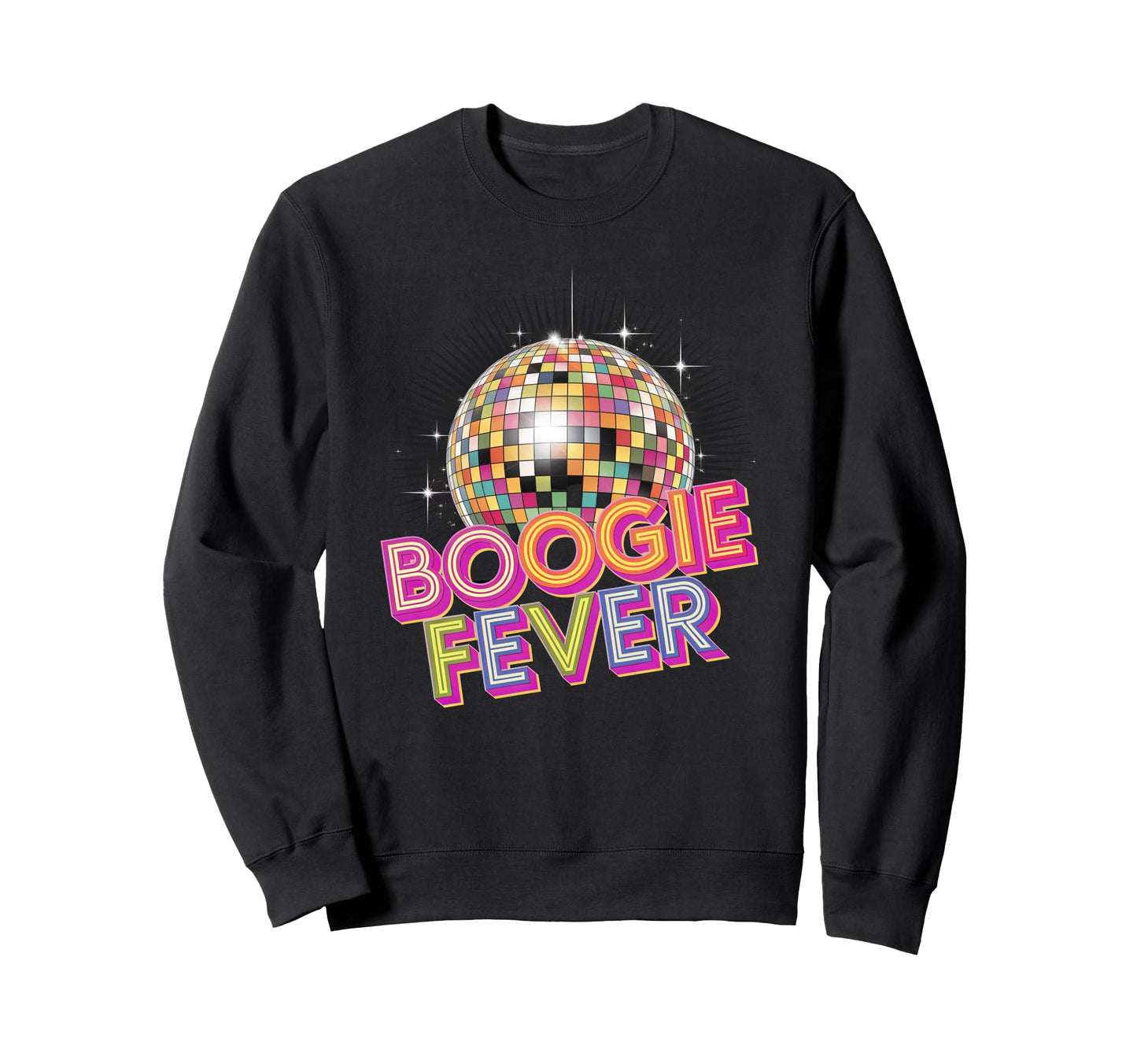 Disco Ball Boogie Fever Discoball Party Sweatshirt - Unique Graphic Unisex - T-Shirt, Sweatshirt, Hoodie