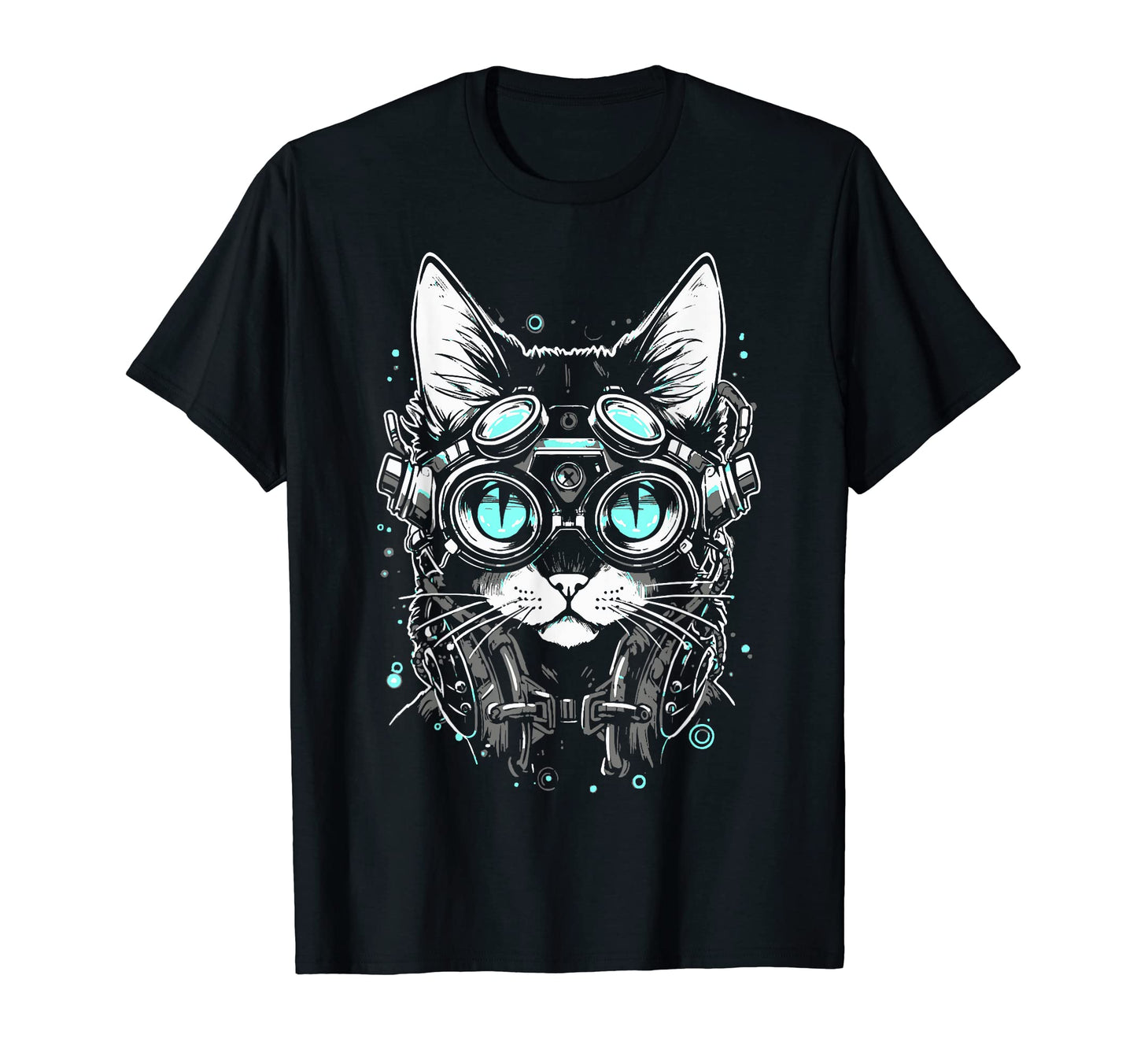 Futuristic Cat Japanese Cyberpunk T-Shirt - Minimalist Print Men Women - T-Shirt, Sweatshirt, Hoodie