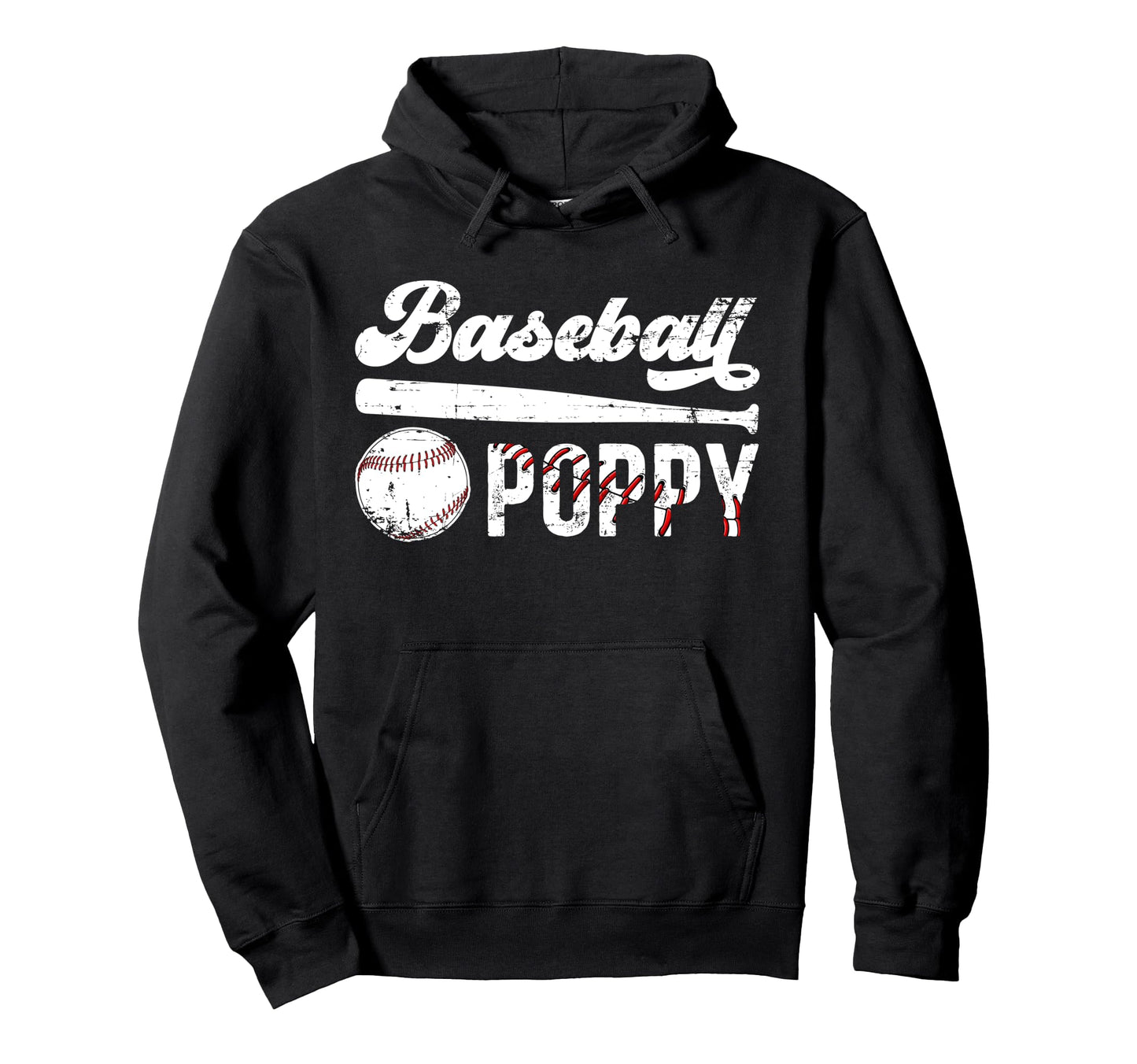 Baseball Poppy Grandpa Poppy Baseball Hoodie - Novelty Apparel Unisex - T-Shirt, Sweatshirt, Hoodie