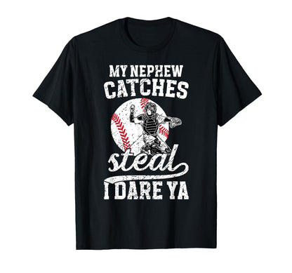 Baseball Catcher Aunt Funny Baseball T-Shirt - Unique Graphic Unisex - T-Shirt, Sweatshirt, Hoodie