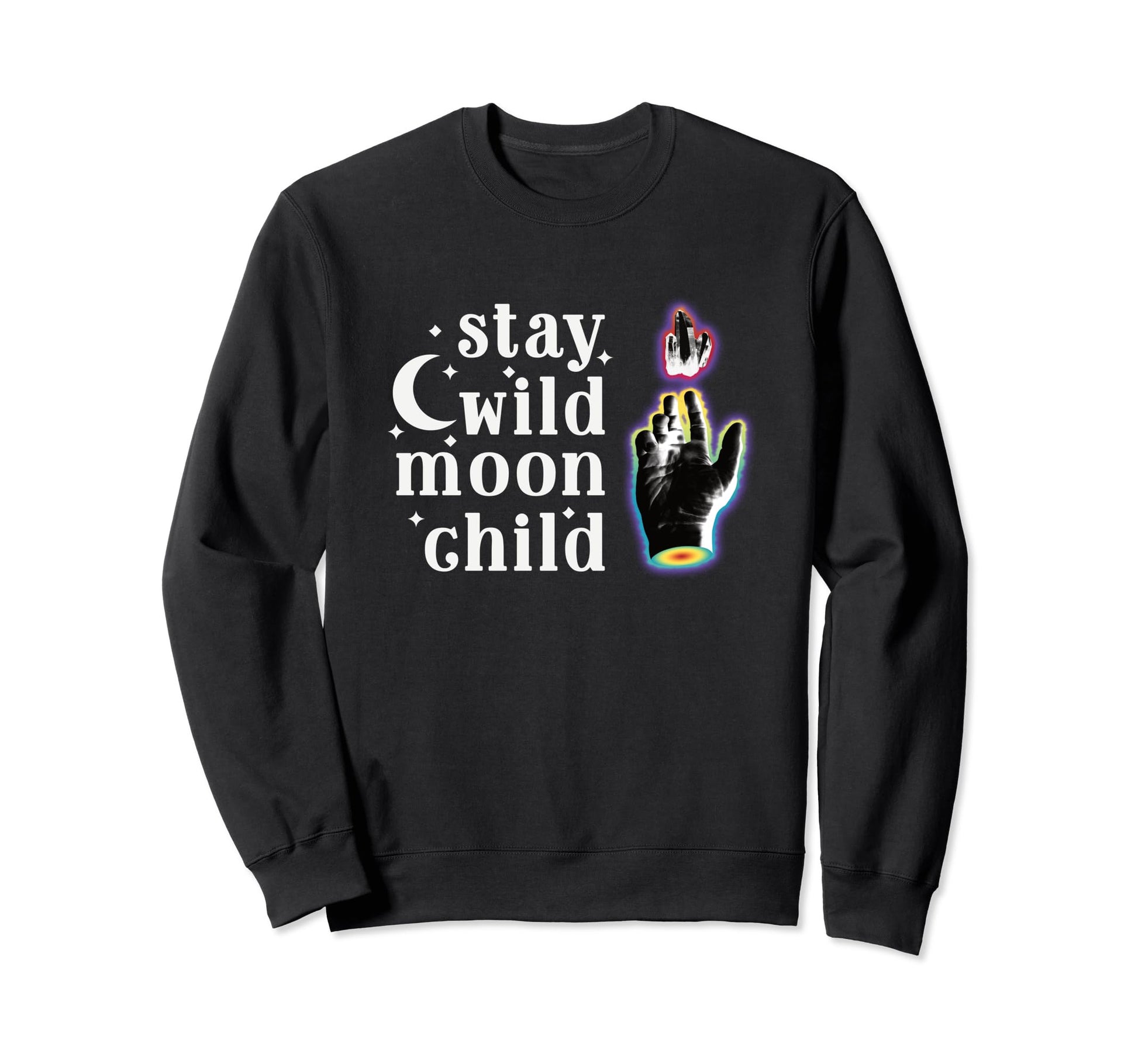 Stay Wild Moon Child Gift Peace Moon Sweatshirt - Aesthetic Graphic Unisex - T-Shirt, Sweatshirt, Hoodie
