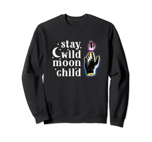 Stay Wild Moon Child Gift Peace Moon Sweatshirt - Aesthetic Graphic Unisex - T-Shirt, Sweatshirt, Hoodie