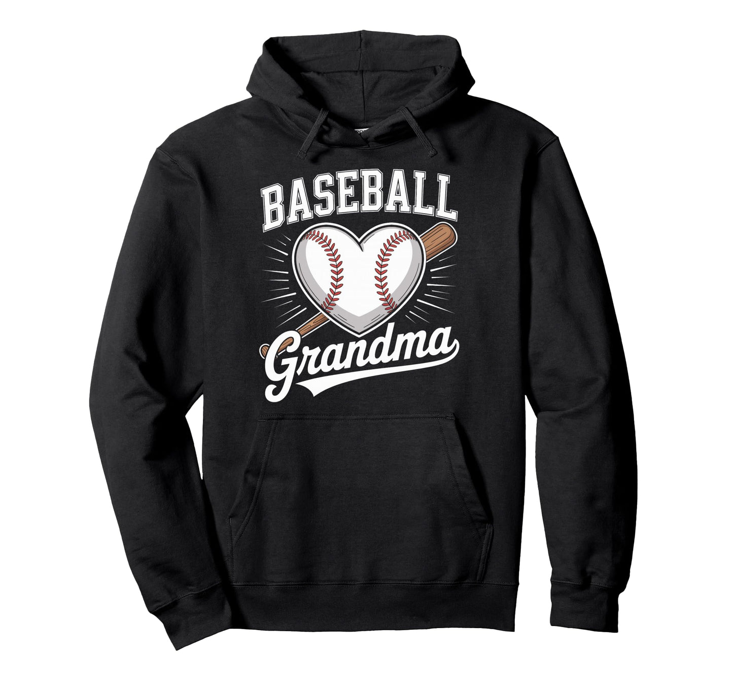Baseball Grandma Softball Grandmas Hoodie - Minimalist Print for Adults - T-Shirt, Sweatshirt, Hoodie