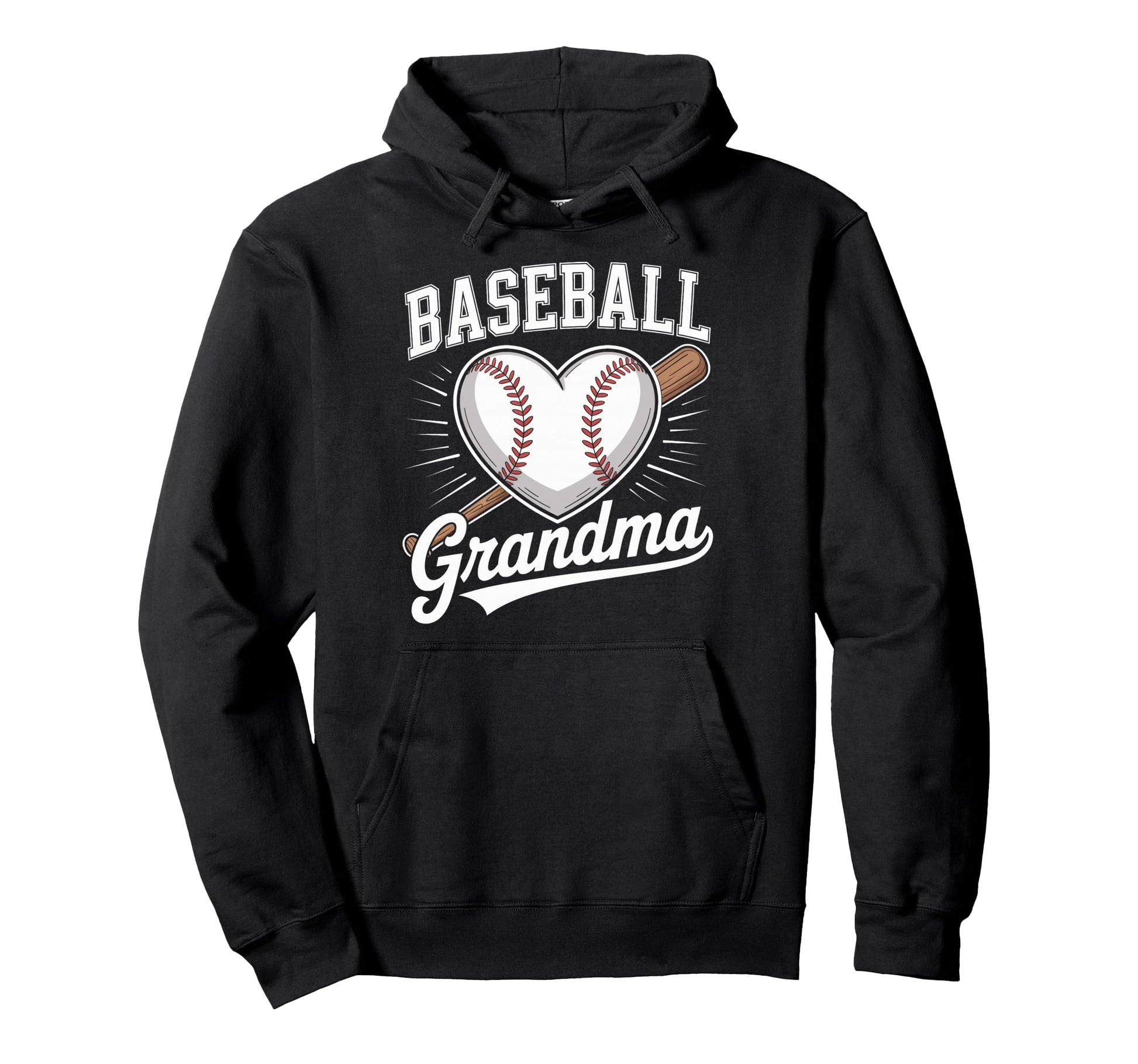 Baseball Grandma Softball Grandmas Hoodie - Minimalist Print for Adults - T-Shirt, Sweatshirt, Hoodie