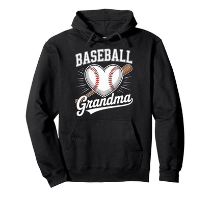 Baseball Grandma Softball Grandmas Hoodie - Minimalist Print for Adults - T-Shirt, Sweatshirt, Hoodie