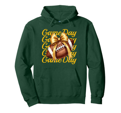 Fall Football Mom Green Yellow Game Hoodie - Custom Art Print for Adults - T-Shirt, Sweatshirt, Hoodie