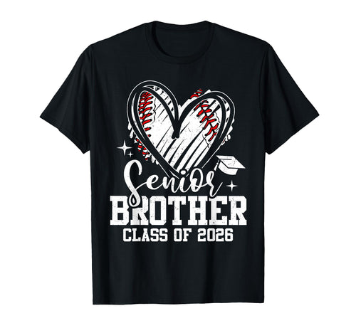 Senior Brother Class 2026 Baseball T-Shirt - Minimalist Print Unisex - T-Shirt, Sweatshirt, Hoodie