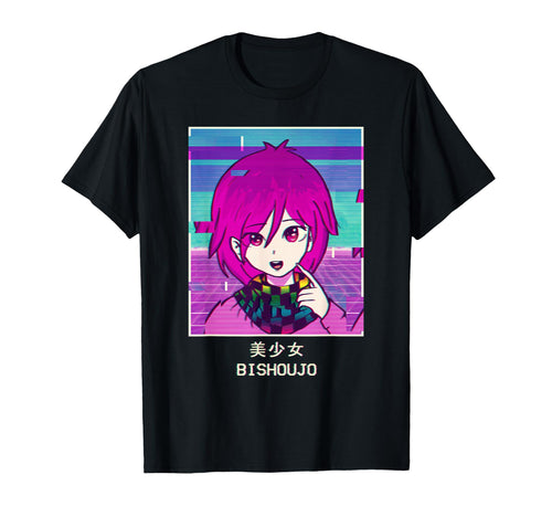 Anime Bishoujo Japanese Vaporwave T-Shirt - Unique Graphic Unisex - T-Shirt, Sweatshirt, Hoodie