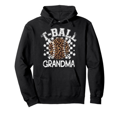 T Ball Teeball Grandma Leopard Cheetah Hoodie - Unique Graphic Unisex - T-Shirt, Sweatshirt, Hoodie