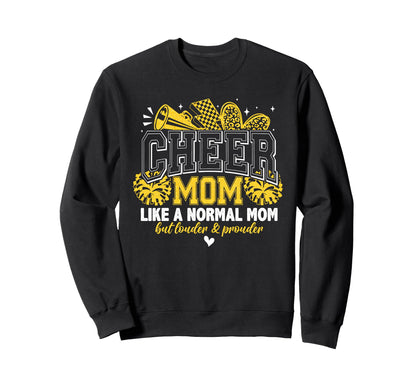 Cheer Mom Like Normal Mom Game Day Sweatshirt - Unique Graphic Men Women - T-Shirt, Sweatshirt, Hoodie