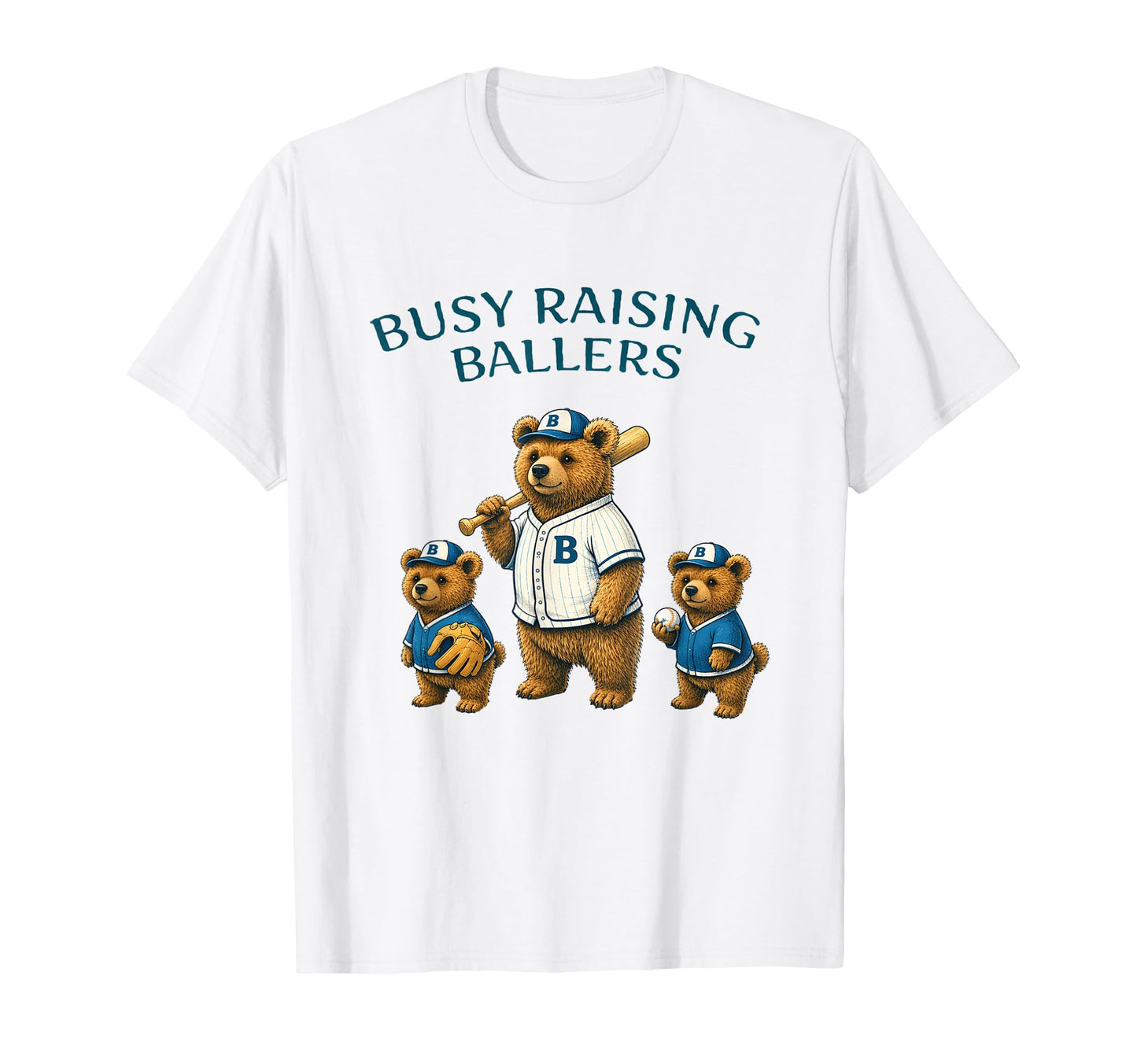 Busy Raising Baller Baseball Softball T-Shirt - Fun Novelty Design Unisex - T-Shirt, Sweatshirt, Hoodie