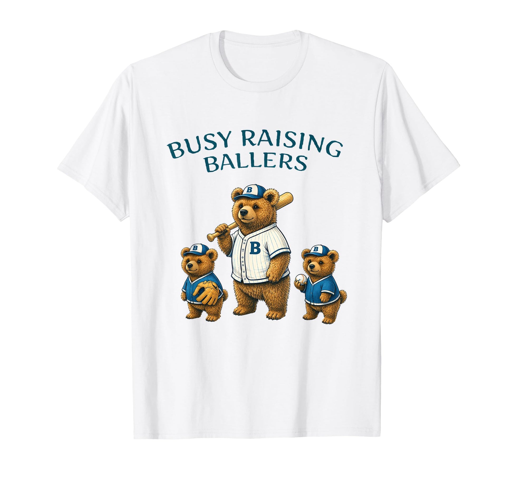 Busy Raising Baller Baseball Softball T-Shirt - Fun Novelty Design Unisex - T-Shirt, Sweatshirt, Hoodie