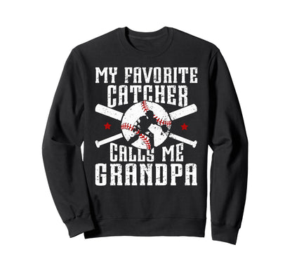 My Favorite Baseball Catcher Sweatshirt - Custom Art Print for Adults - T-Shirt, Sweatshirt, Hoodie