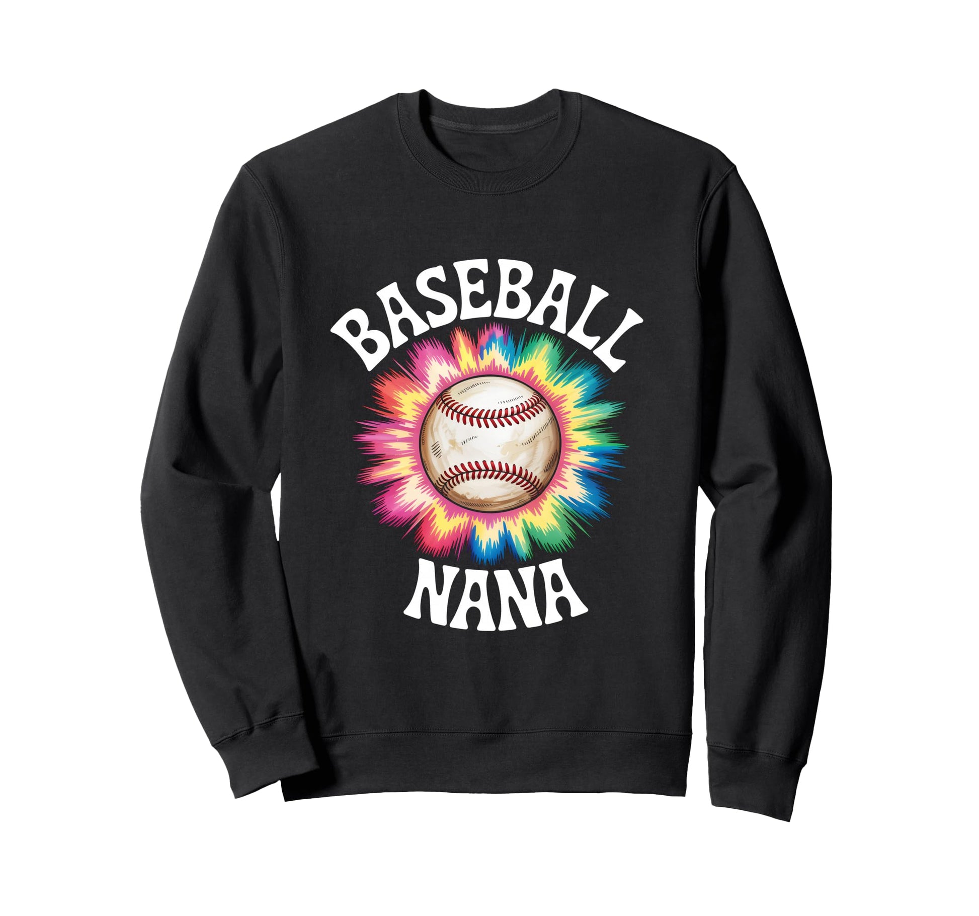Baseball Nana Tie Dye Colorful Sweatshirt - Custom Art Print Men Women - T-Shirt, Sweatshirt, Hoodie