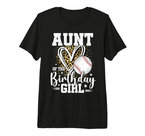 Aunt Birthday Baseball Aunt Leopard T-Shirt - Graphic Print for Adults - T-Shirt, Sweatshirt, Hoodie