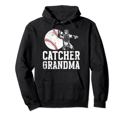 Baseball Catcher Grandma Baseball Hoodie - Streetwear Style for Adults - T-Shirt, Sweatshirt, Hoodie