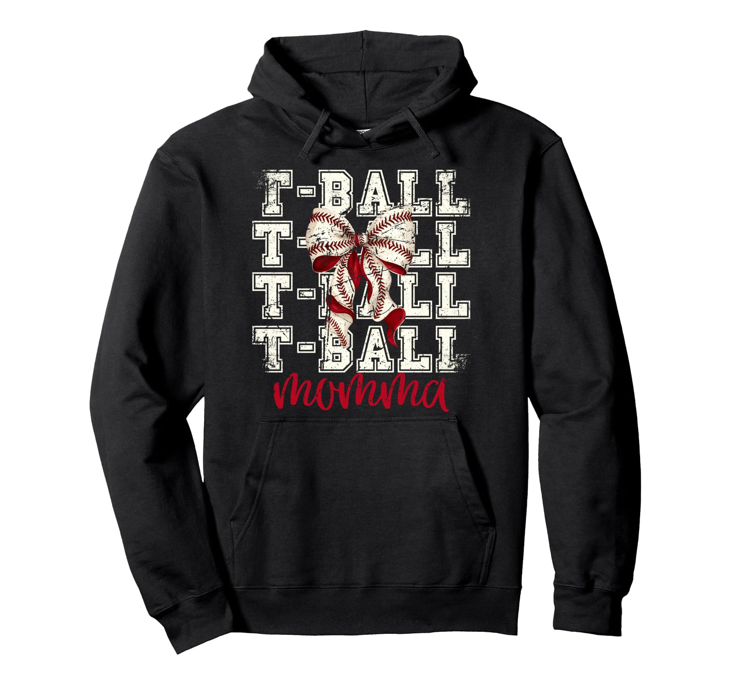 Tball Momma Teeball T Ball Coquette Hoodie - Unique Graphic Unisex - T-Shirt, Sweatshirt, Hoodie