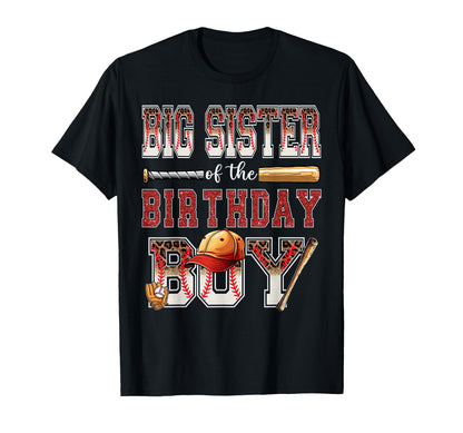 Big Sister Birthday Baseball T-Shirt - Casual Everyday Wear for Adults - T-Shirt, Sweatshirt, Hoodie