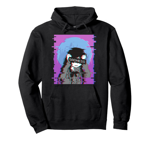 Sad Anime Japanese Aesthetic Hoodie - Fun Novelty Design for Adults - T-Shirt, Sweatshirt, Hoodie