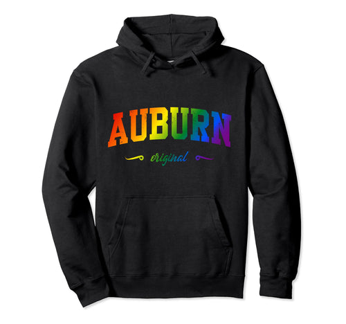 Auburn Michigan Lgbtqai Rainbow Hoodie - Graphic Print for Adults - T-Shirt, Sweatshirt, Hoodie