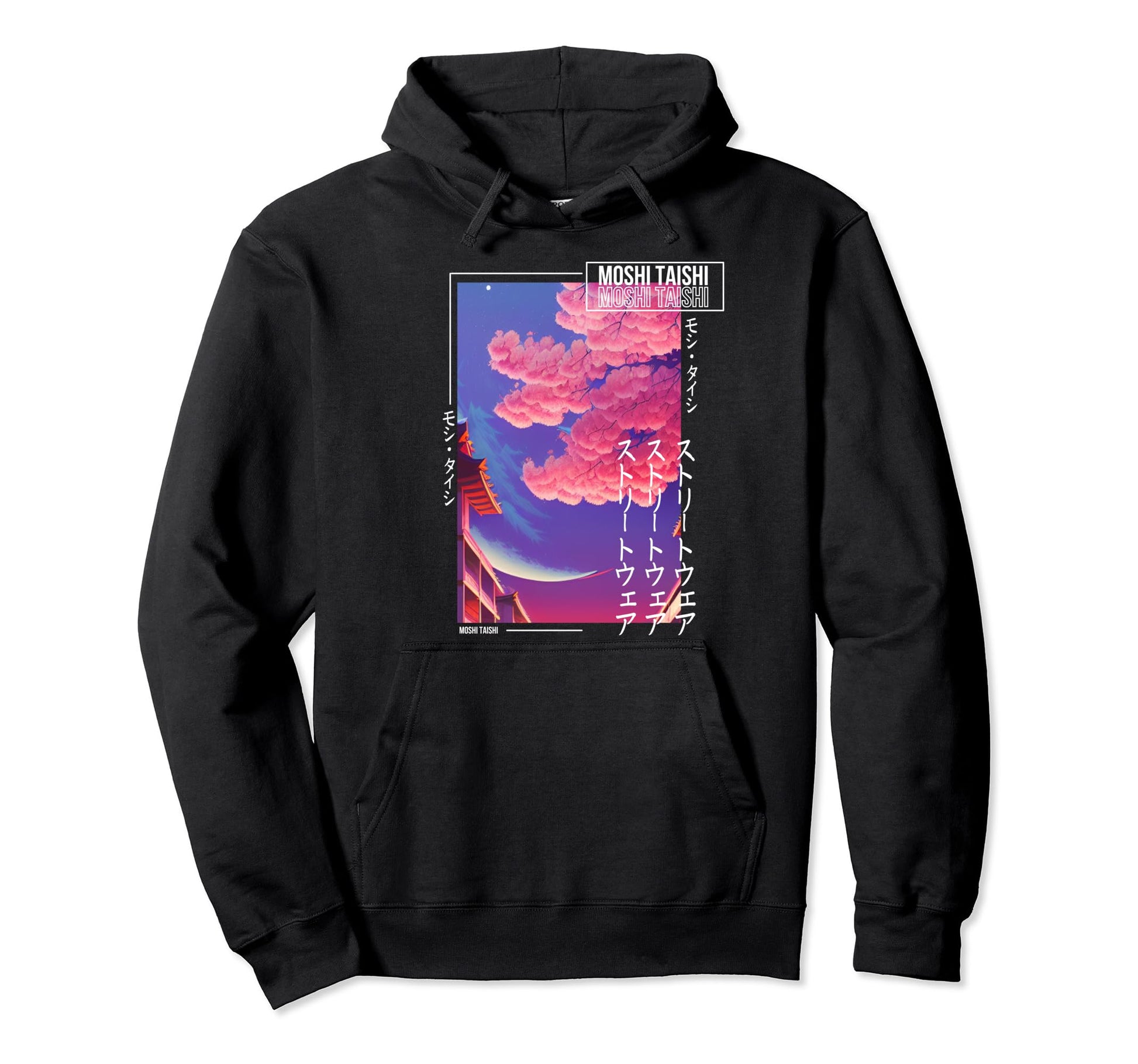 Japanese Cherry Blossom Streetwear Hoodie - Custom Art Print Men Women - T-Shirt, Sweatshirt, Hoodie