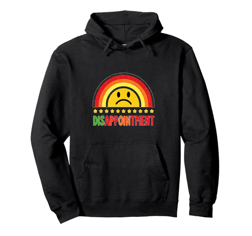 Disappointment Rainbow Sad Face Hoodie - Minimalist Print Unisex - T-Shirt, Sweatshirt, Hoodie