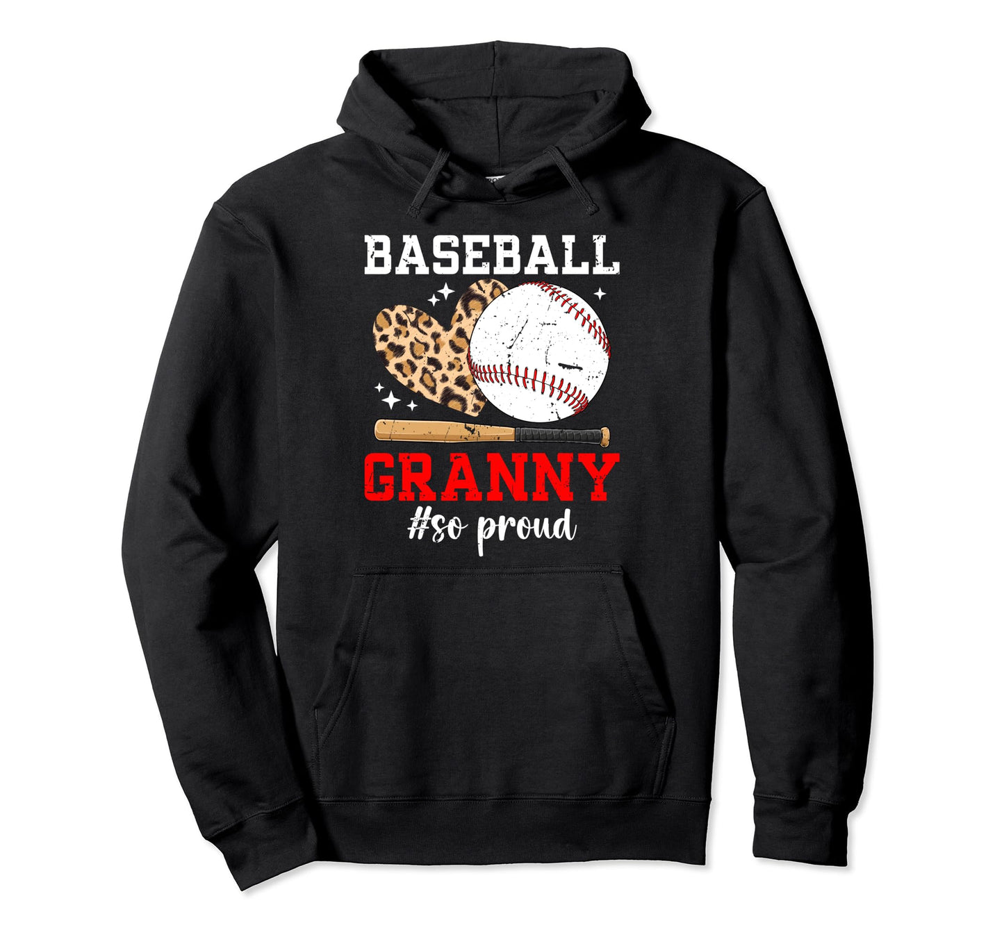Baseball Granny So Proud Grandma Hoodie - Aesthetic Graphic Men Women - T-Shirt, Sweatshirt, Hoodie