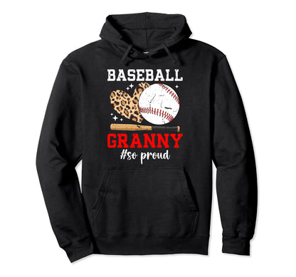 Baseball Granny So Proud Grandma Hoodie - Aesthetic Graphic Men Women - T-Shirt, Sweatshirt, Hoodie