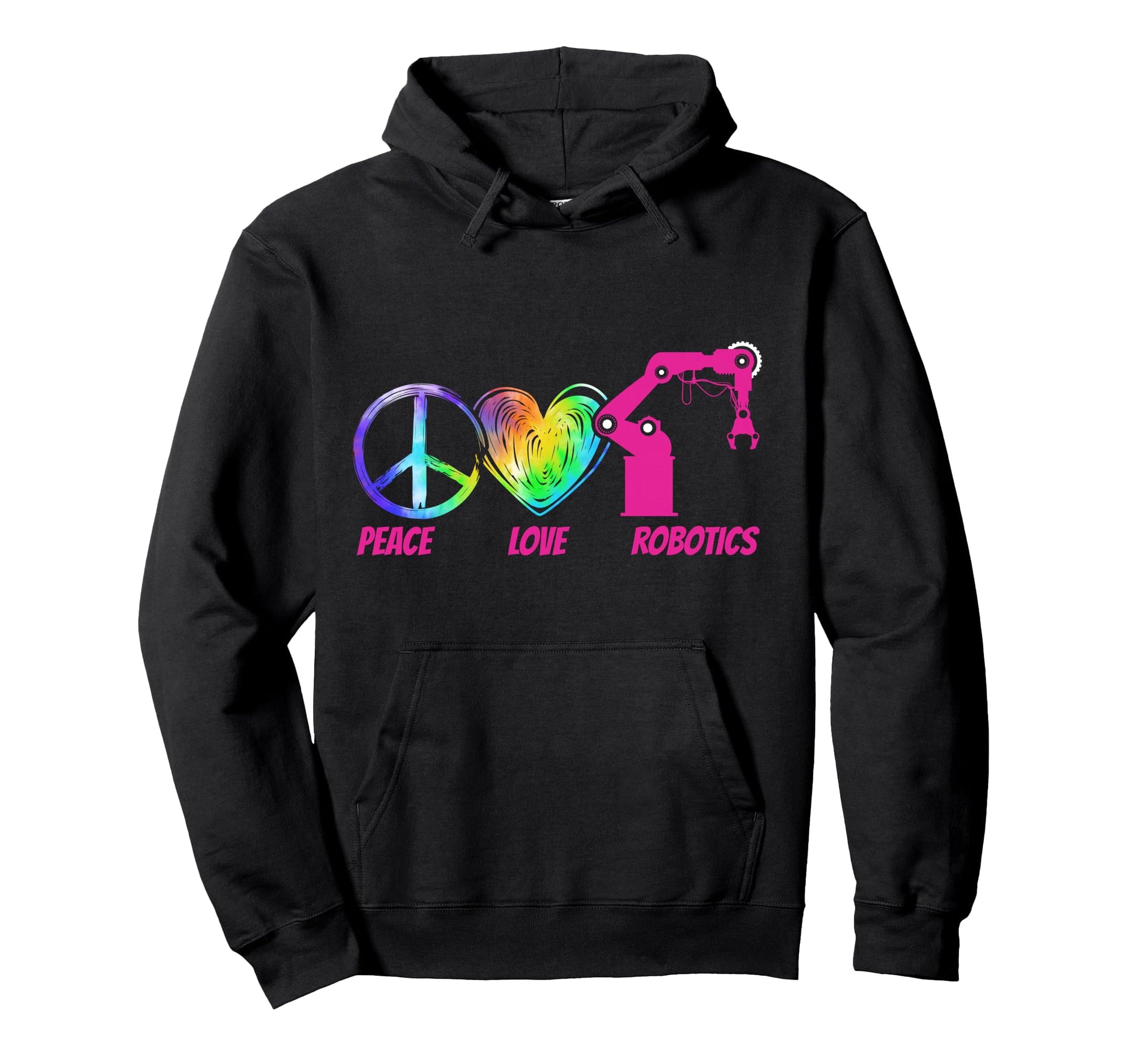Robot Robotics Engineer Tie Dye Female Hoodie - Custom Art Print Unisex - T-Shirt, Sweatshirt, Hoodie