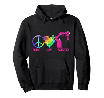 Robot Robotics Engineer Tie Dye Female Hoodie - Custom Art Print Unisex - T-Shirt, Sweatshirt, Hoodie