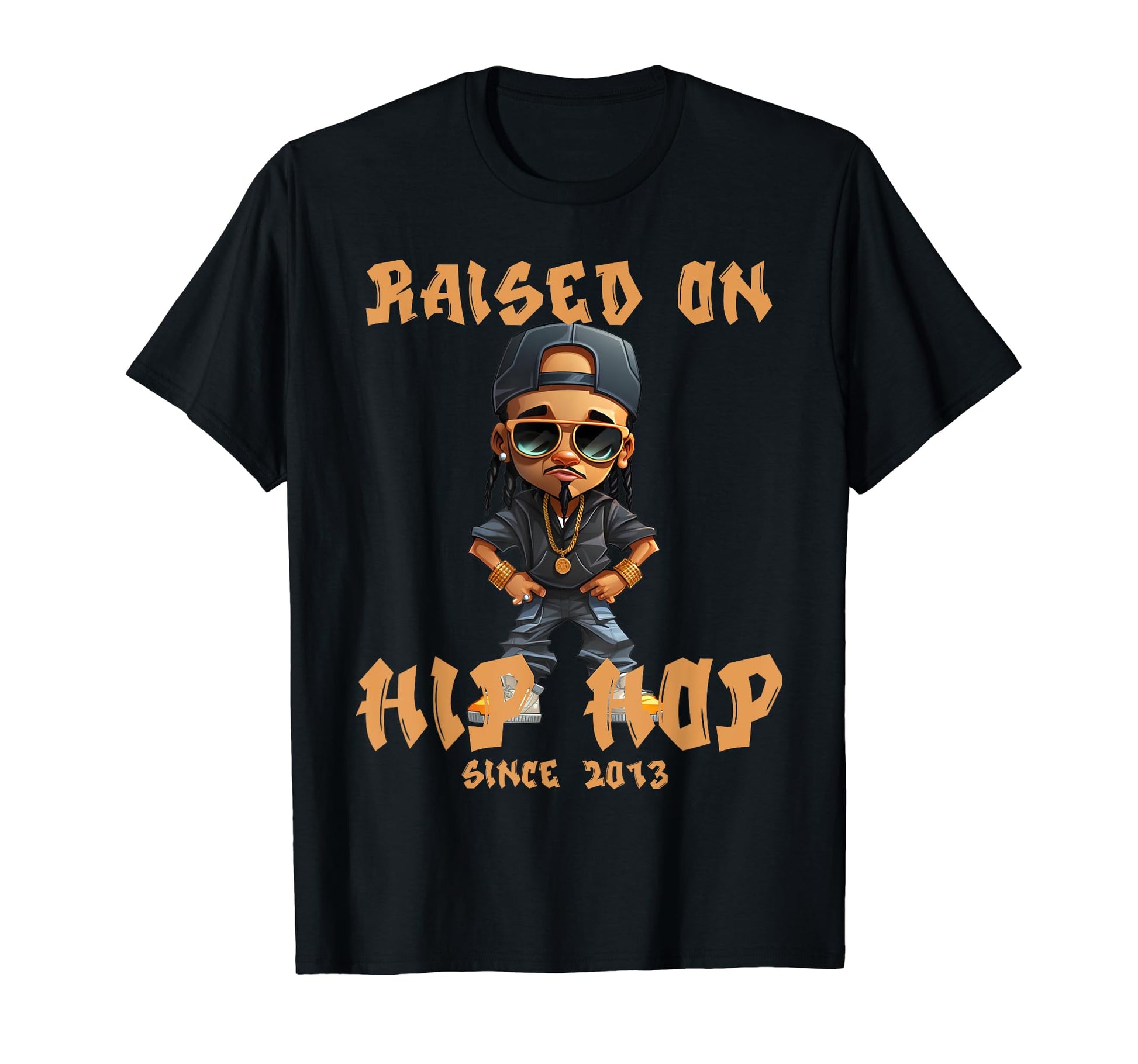 Raised Hip Hop Music Old School Rapper T-Shirt - Fun Novelty Design Unisex - T-Shirt, Sweatshirt, Hoodie