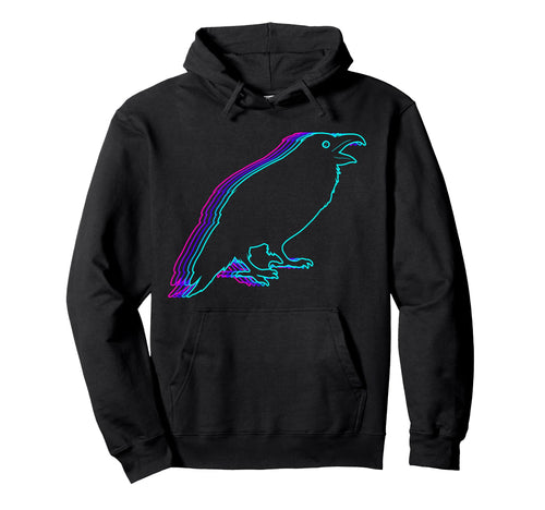 Raven Crow Vaporwave Hoodie - Unique Graphic Men Women - T-Shirt, Sweatshirt, Hoodie