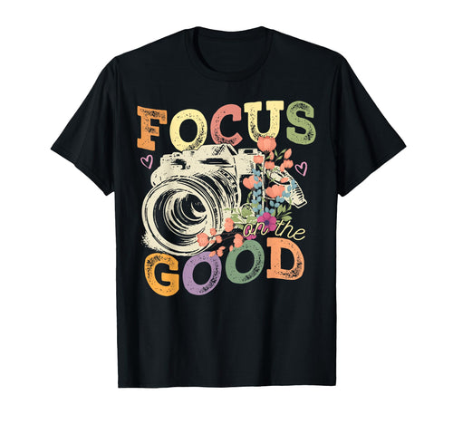 Focus Good Wildflower Camera Happy T-Shirt - Custom Art Print Unisex - T-Shirt, Sweatshirt, Hoodie