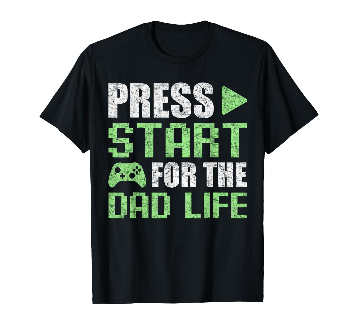 Gamer Dad Fathers Day Press Start Dad T-Shirt - Custom Art Print Men Women - T-Shirt, Sweatshirt, Hoodie