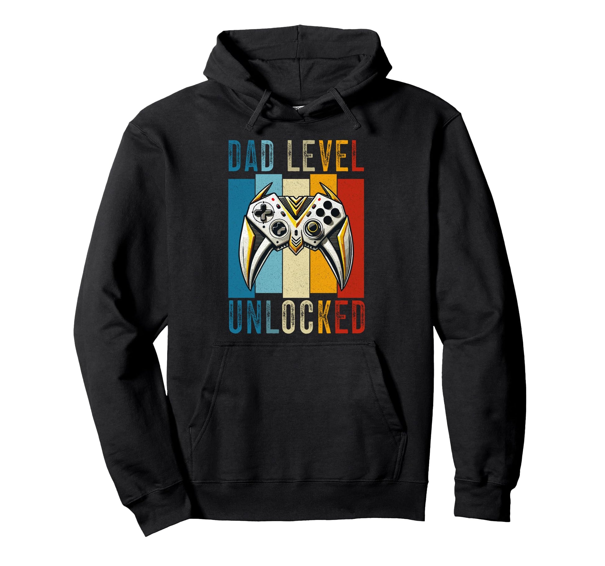 Dad Level Unlocked Controller Papa Hoodie - Fun Novelty Design Unisex - T-Shirt, Sweatshirt, Hoodie