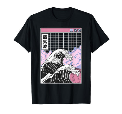 Great Wave Off Kanagawa Grid T-Shirt - Fun Novelty Design for Adults - T-Shirt, Sweatshirt, Hoodie