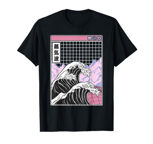 Great Wave Off Kanagawa Grid T-Shirt - Fun Novelty Design for Adults - T-Shirt, Sweatshirt, Hoodie