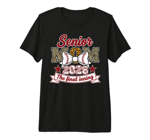 Baseball Senior Mom 2026 Final Inning T-Shirt - Aesthetic Graphic Unisex - T-Shirt, Sweatshirt, Hoodie