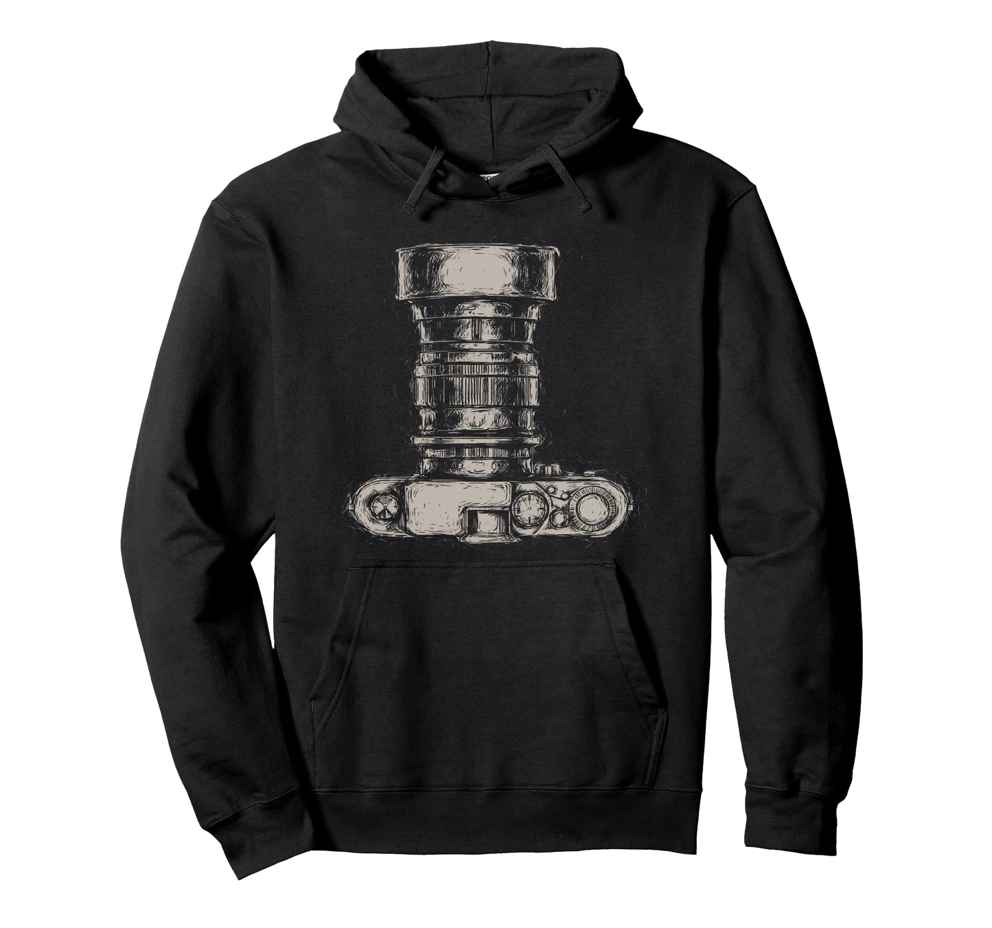 Camera Drawing Scribble Art Hoodie - Casual Everyday Wear for Adults - T-Shirt, Sweatshirt, Hoodie