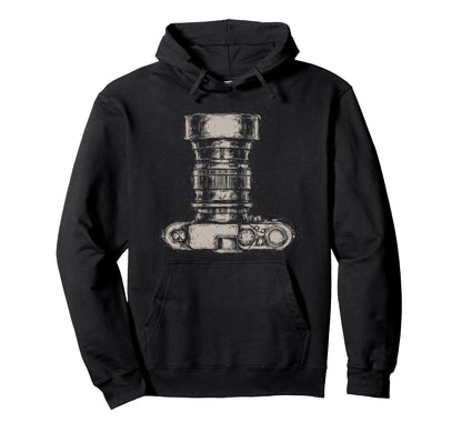 Camera Drawing Scribble Art Hoodie - Casual Everyday Wear for Adults - T-Shirt, Sweatshirt, Hoodie