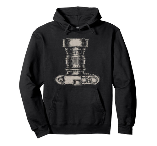 Camera Drawing Scribble Art Hoodie - Casual Everyday Wear for Adults - T-Shirt, Sweatshirt, Hoodie