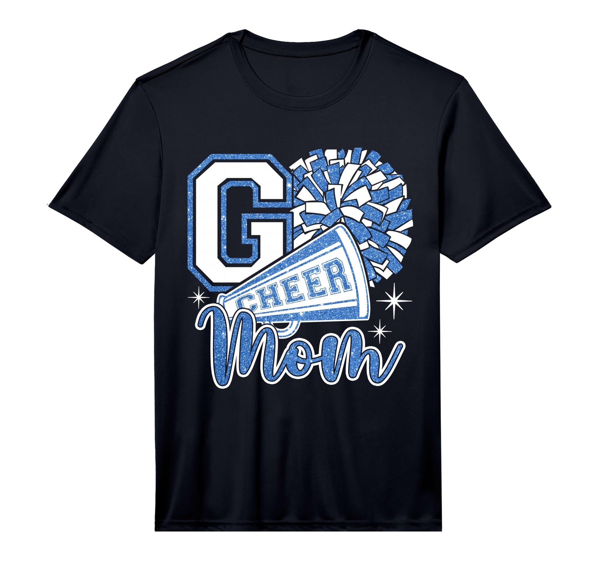 Go Cheer Mom Mama Sport Cheerleader T-Shirt - Casual Everyday Wear Unisex - T-Shirt, Sweatshirt, Hoodie