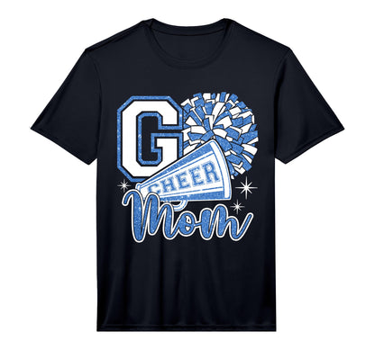 Go Cheer Mom Mama Sport Cheerleader T-Shirt - Casual Everyday Wear Unisex - T-Shirt, Sweatshirt, Hoodie