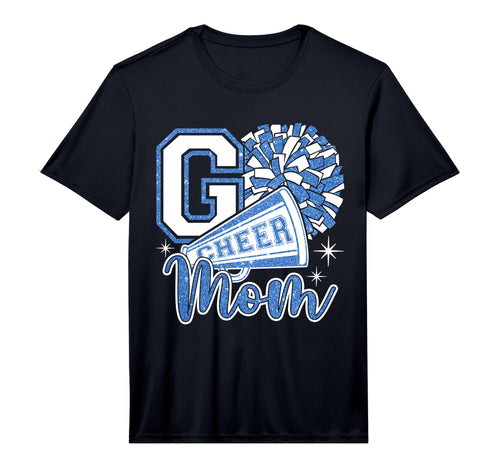 Go Cheer Mom Mama Sport Cheerleader T-Shirt - Casual Everyday Wear Unisex - T-Shirt, Sweatshirt, Hoodie