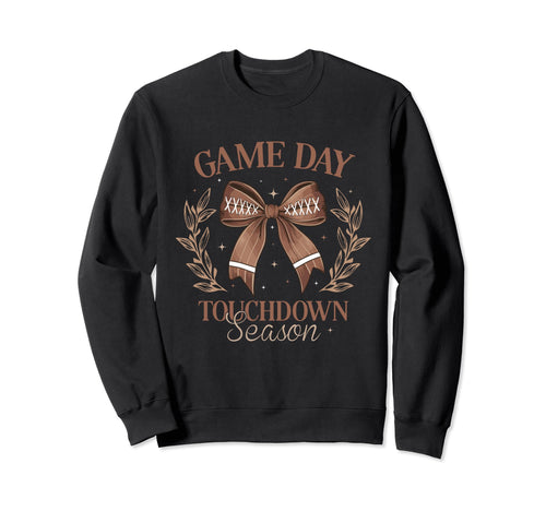 Football Mom Coquette Bow Fall Gameday Sweatshirt - Novelty Apparel Unisex - T-Shirt, Sweatshirt, Hoodie